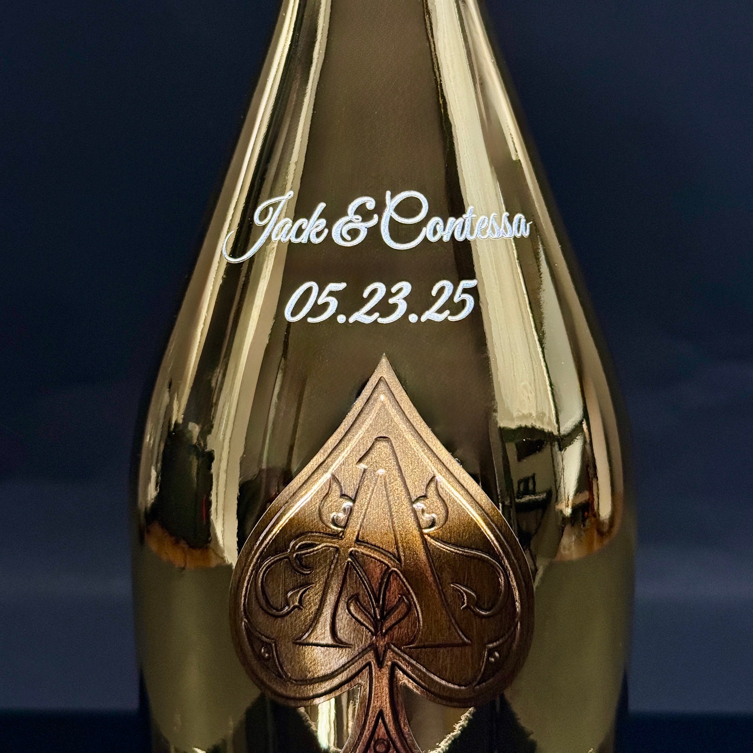 Engraved Ace of Spaded Brut Wedding - engraveVine