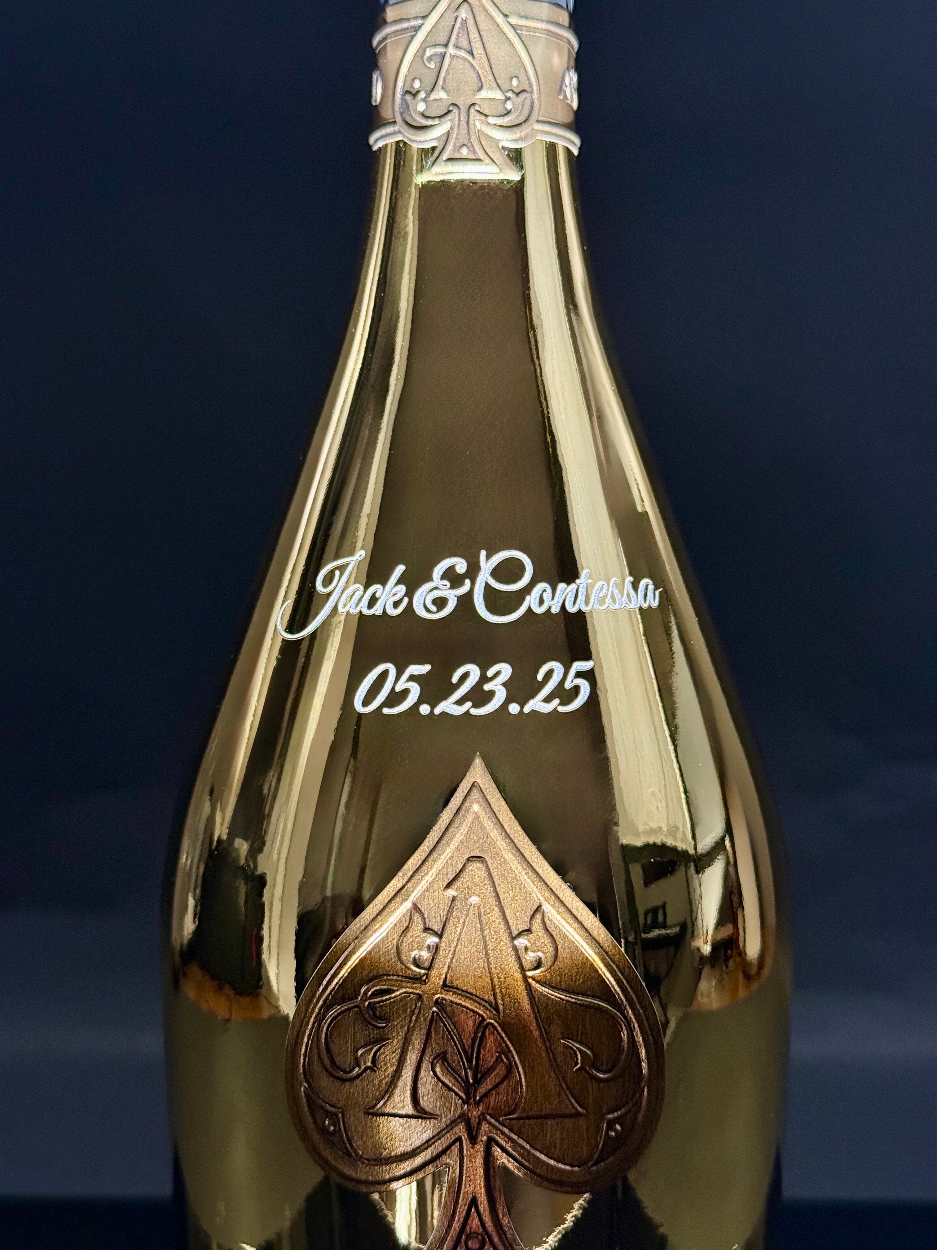 Engraved Ace of Spades Gold - engraveVine