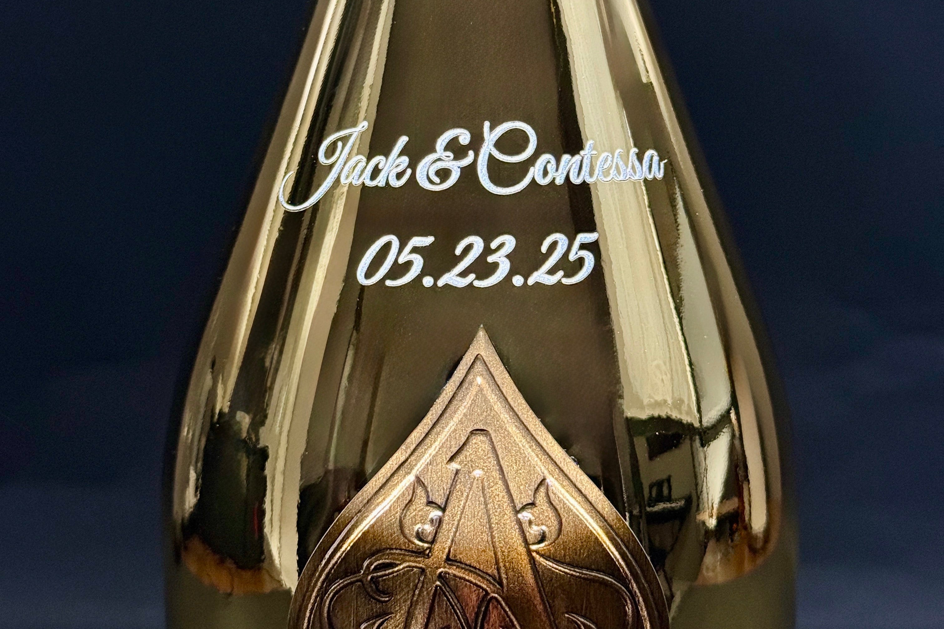 Engraved Ace of Spades Gold - engraveVine