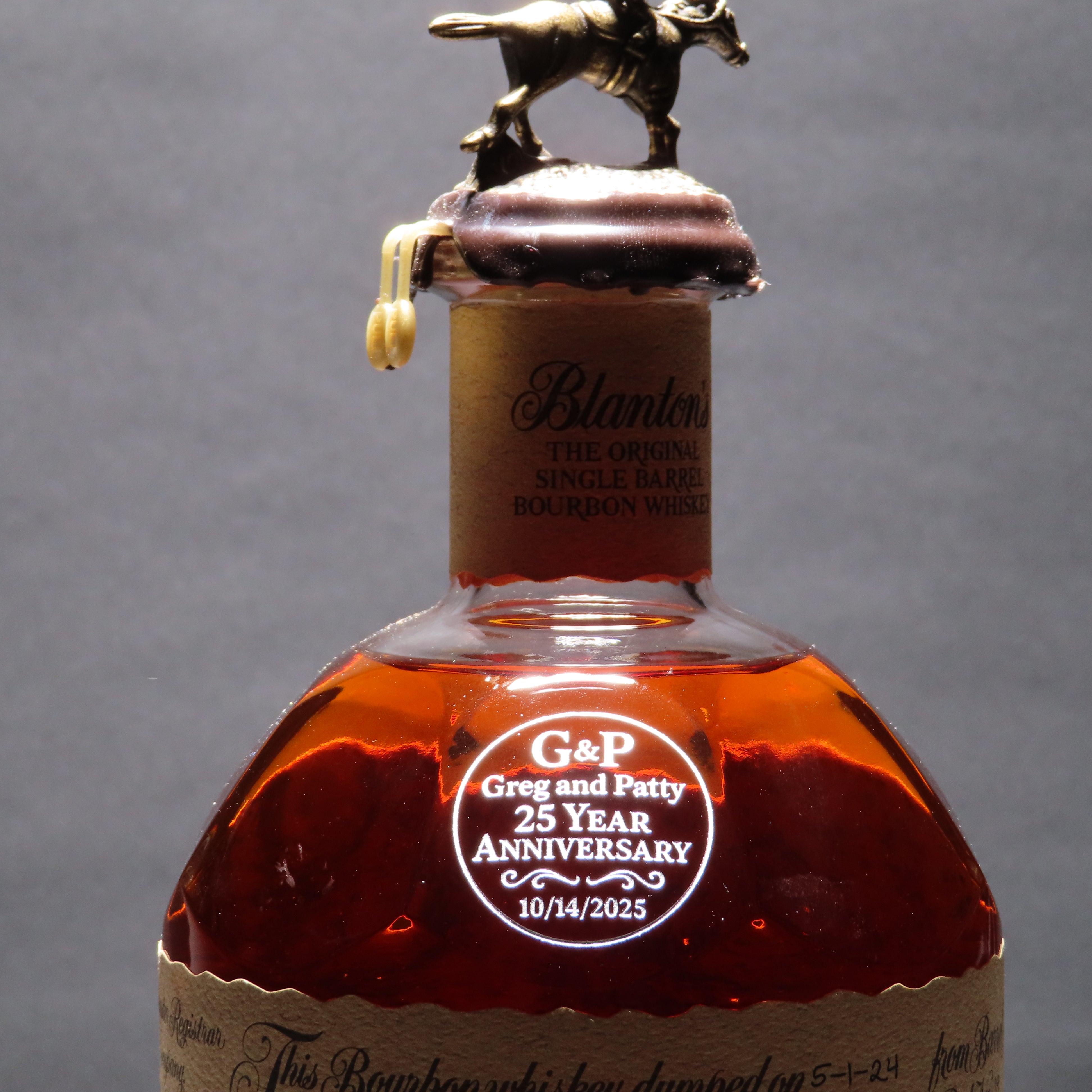 Engraved Blanton's Bourbon Bottle - engraveVine