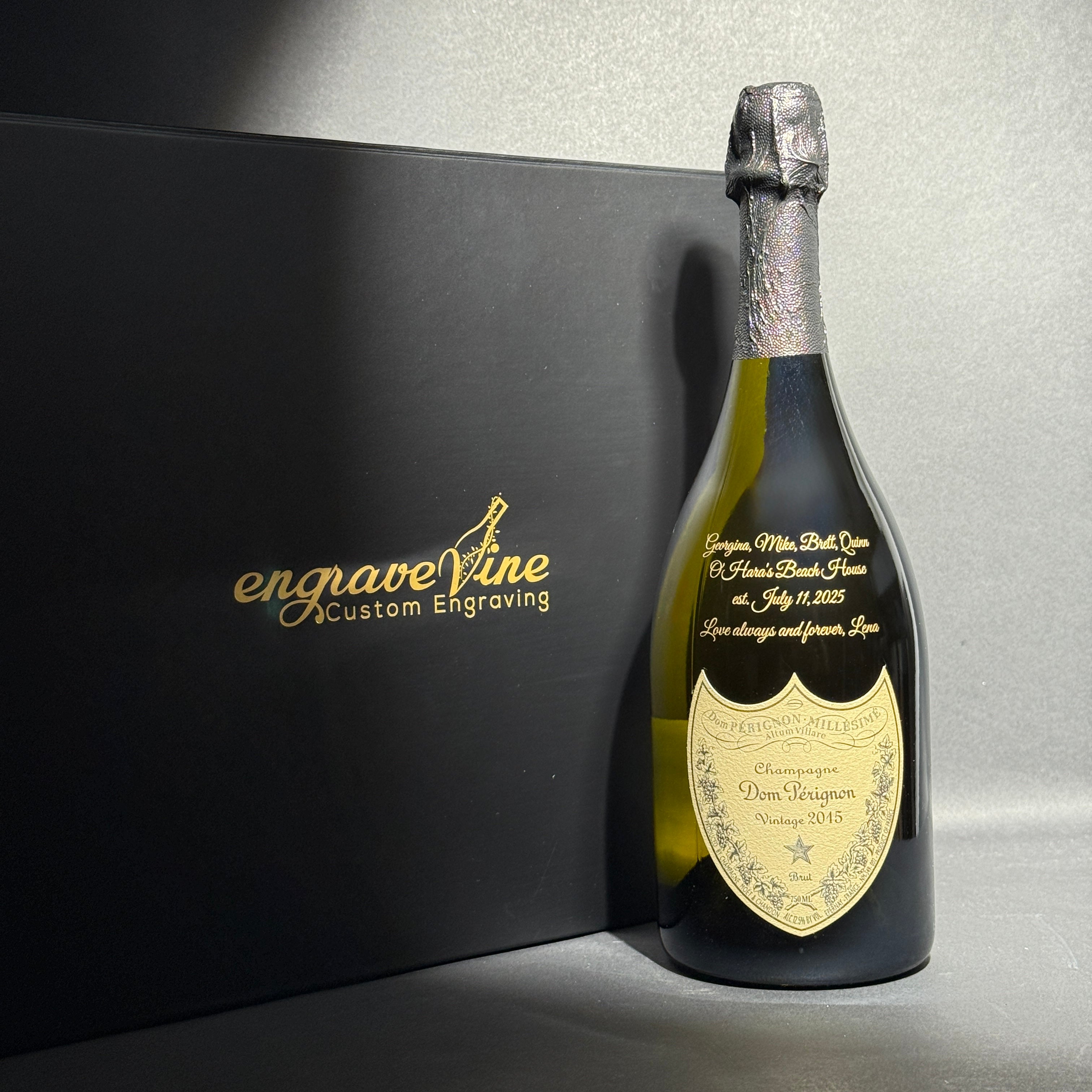 Engraved Dom Perignon Bottle with Box - engraveVine
