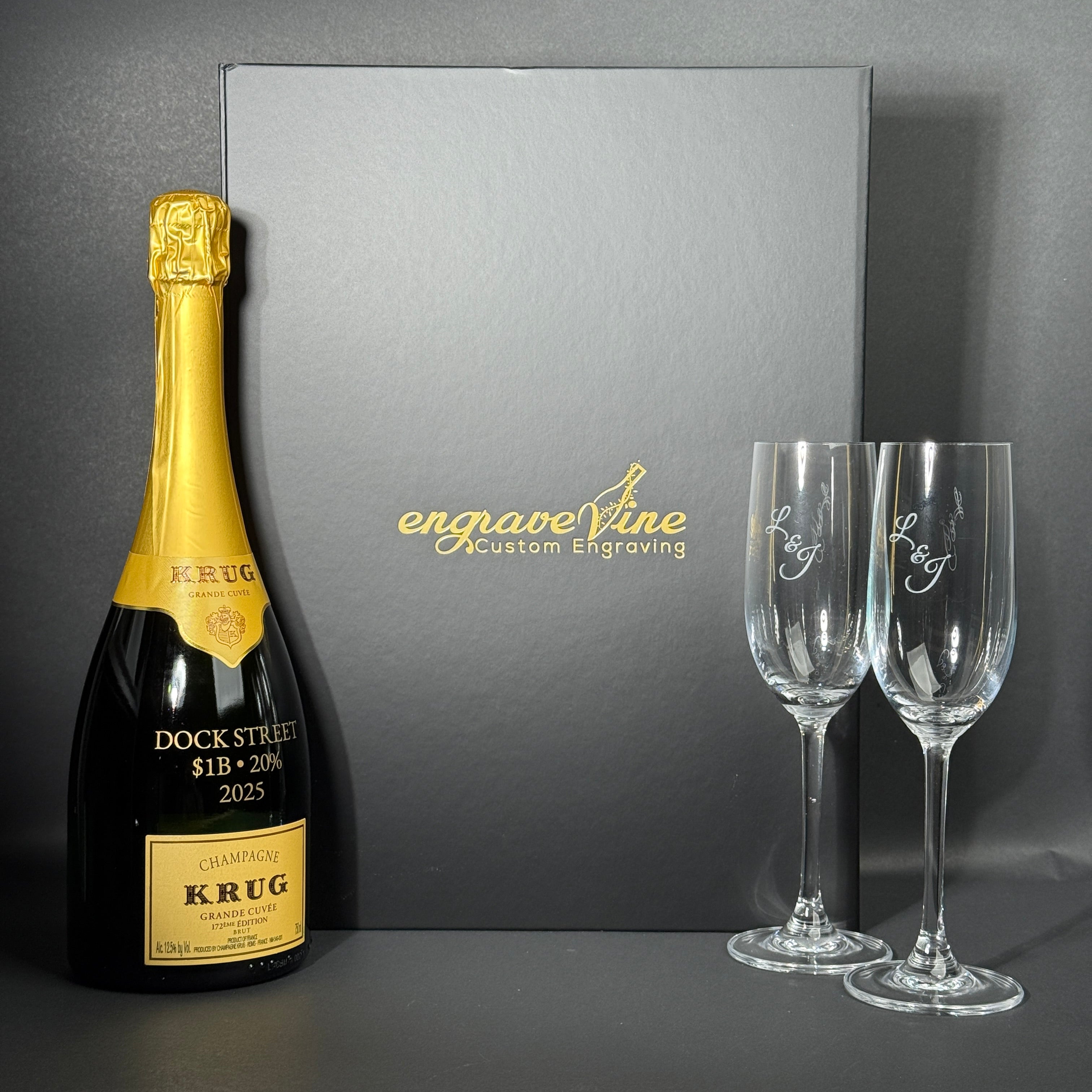 Engraved Krug Grand Cuvee Gift Set - engraveVine
