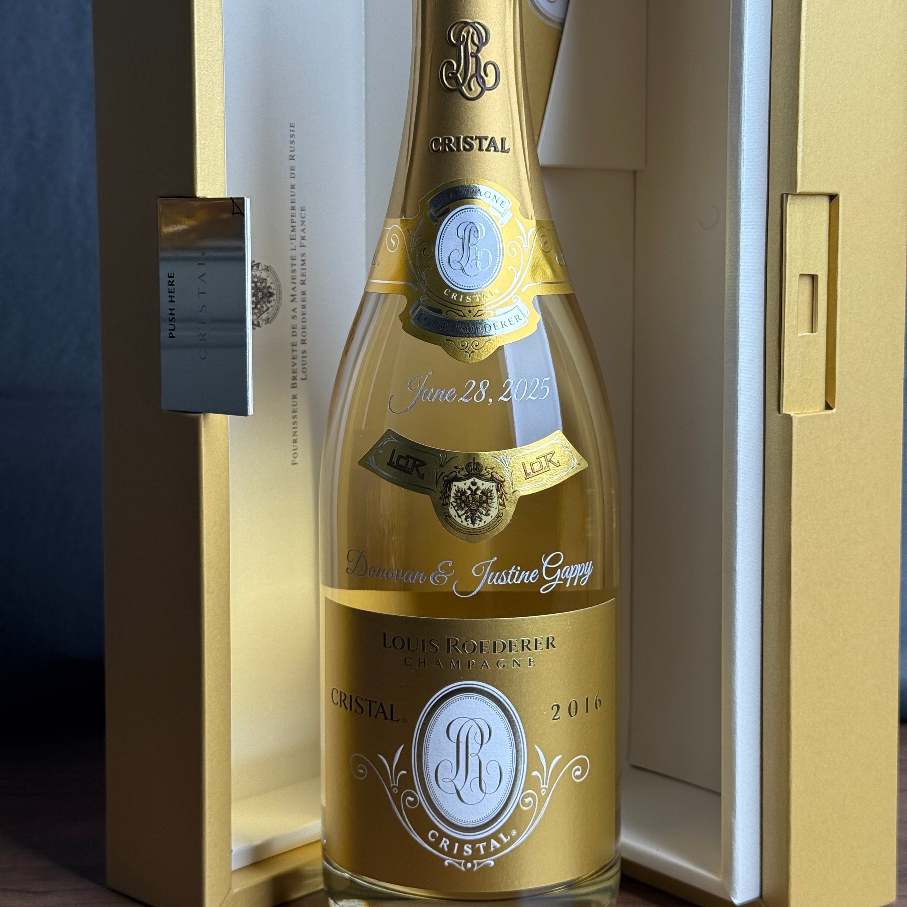 Engraved Louis Roederer Cristal - engraveVine