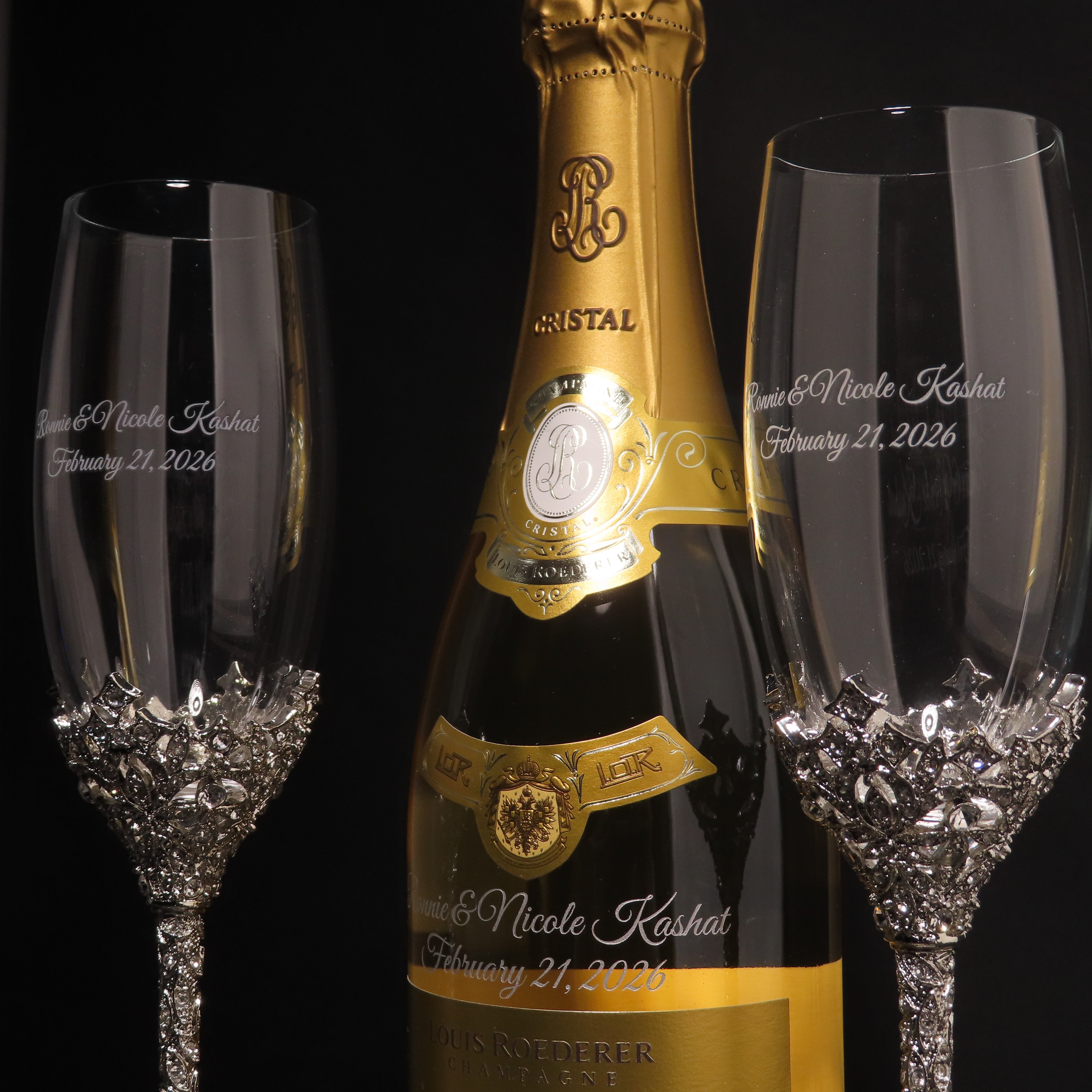 Engraved Louis Roederer Cristal Champagne - engraveVine