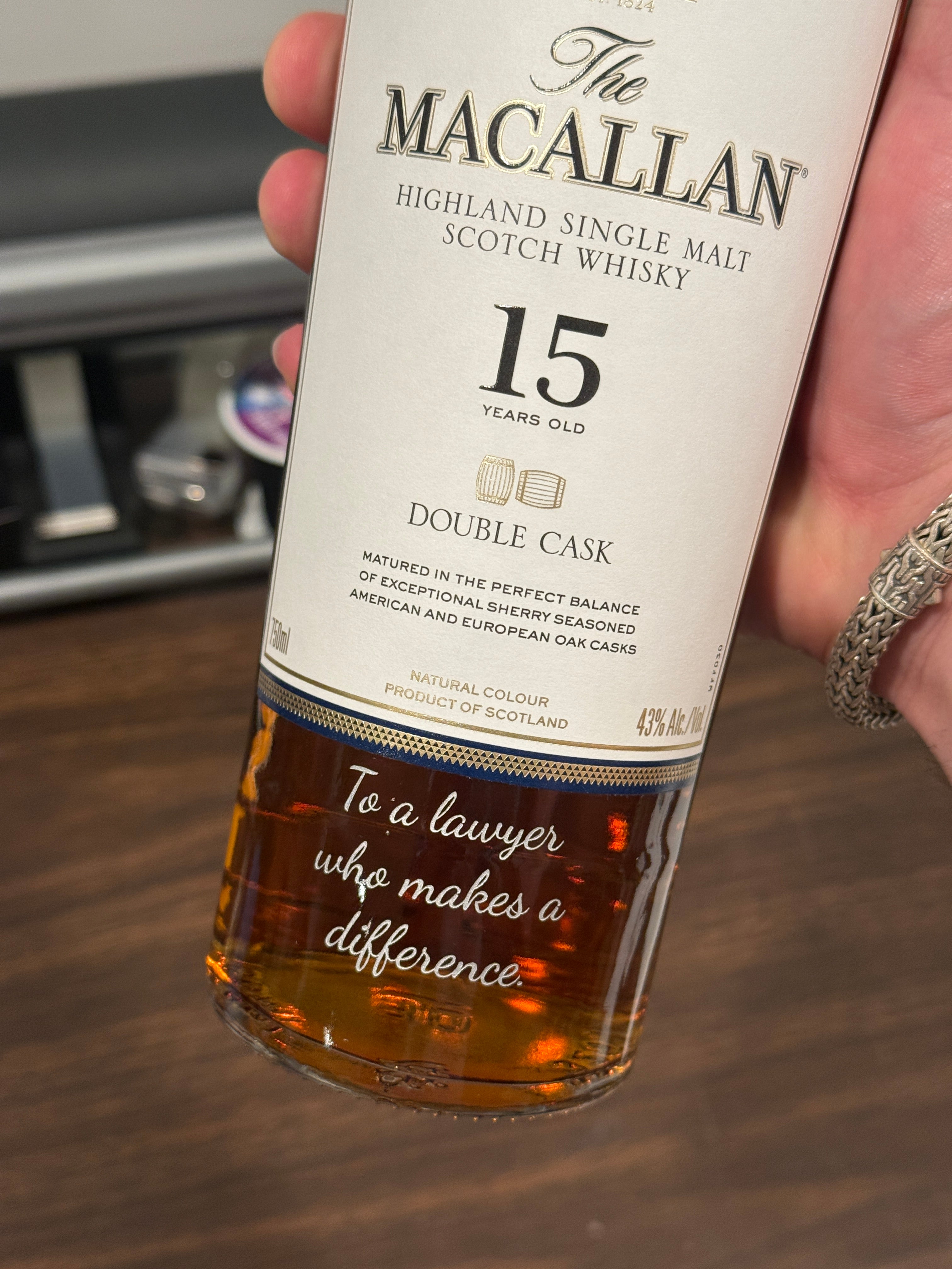 Engraved Macallan 15yr - engraveVine