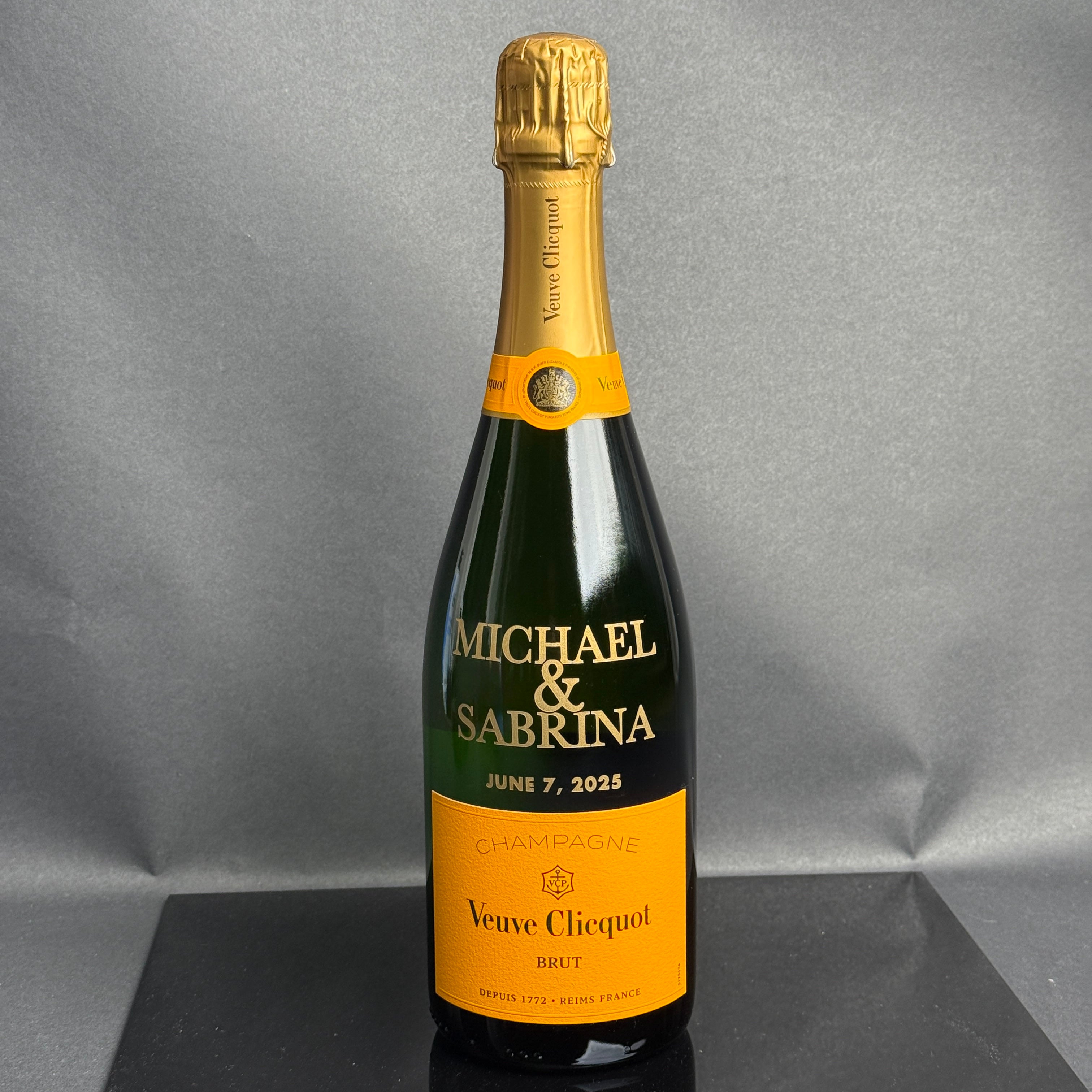 Engraved Veuve Clicquot Brut Wedding - engraveVine
