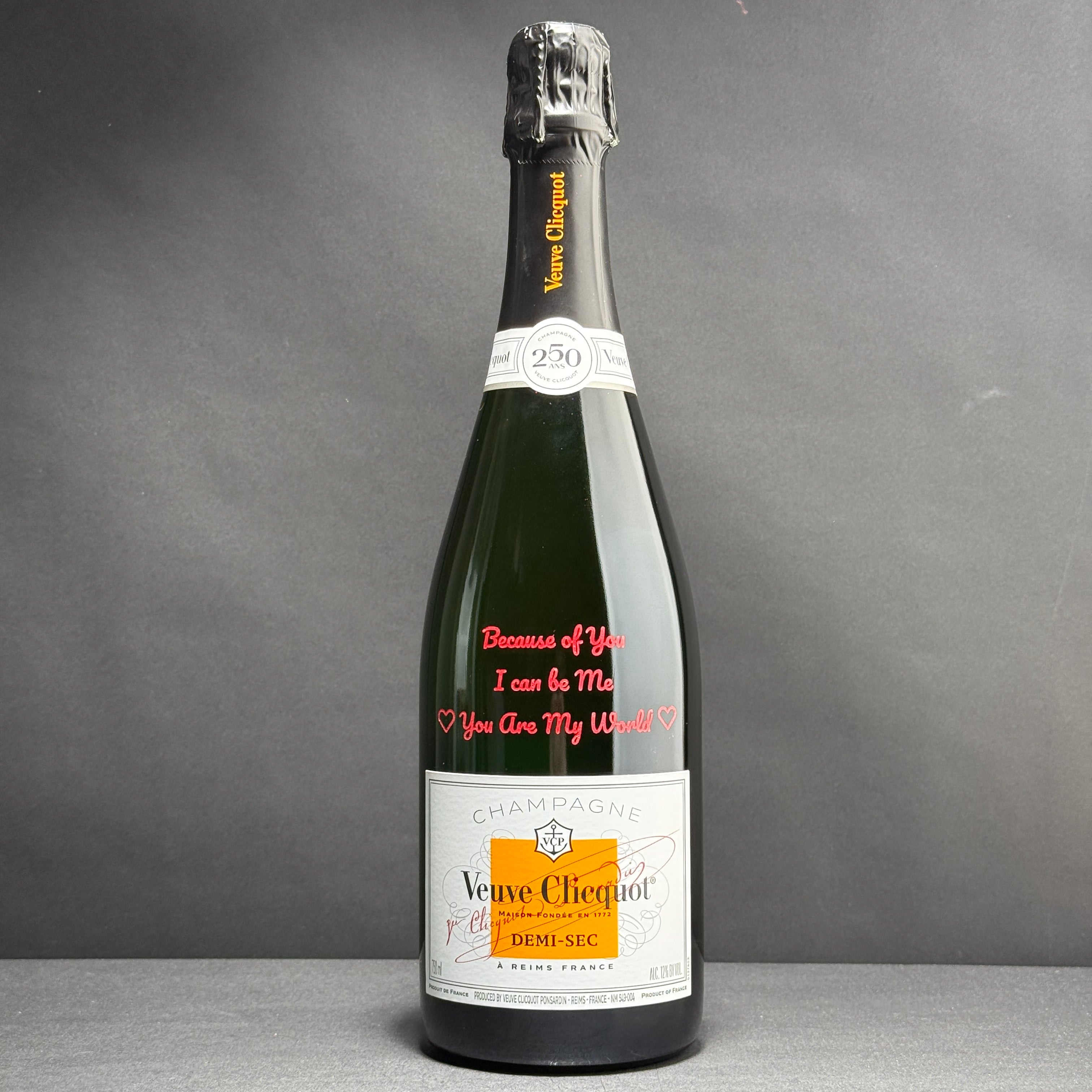 Engraved Veuve Clicquot Demi-Sec - engraveVine