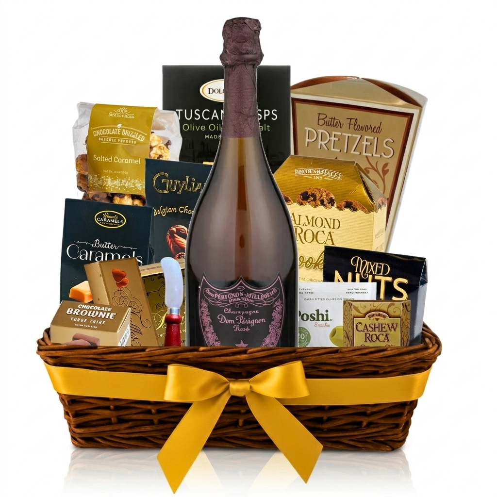 Dom Perignon Rose Signature Gift Basket