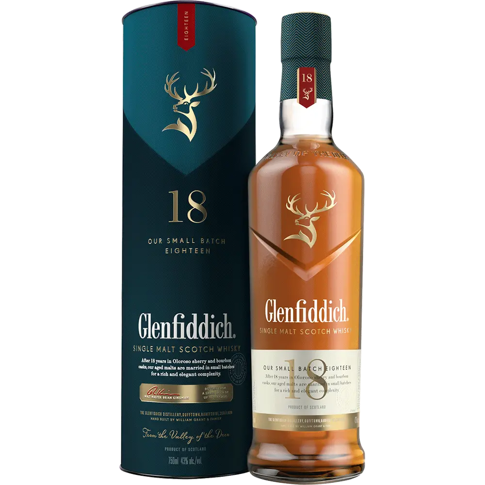 Glenfiddich 18 Year Old Single Malt Scotch Whisky