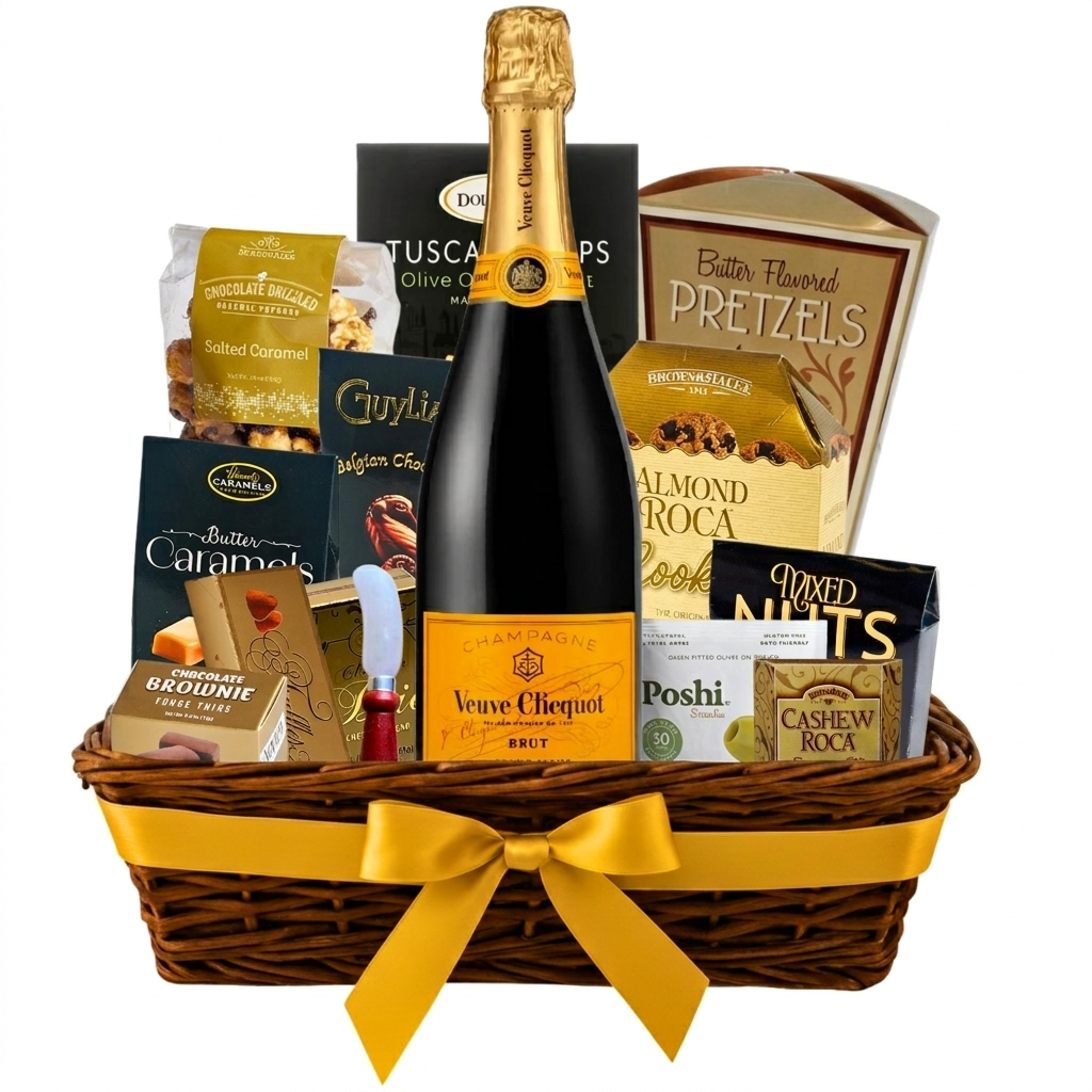 Veuve Clicquot Brut Gift Basket | Personalized Champagne by