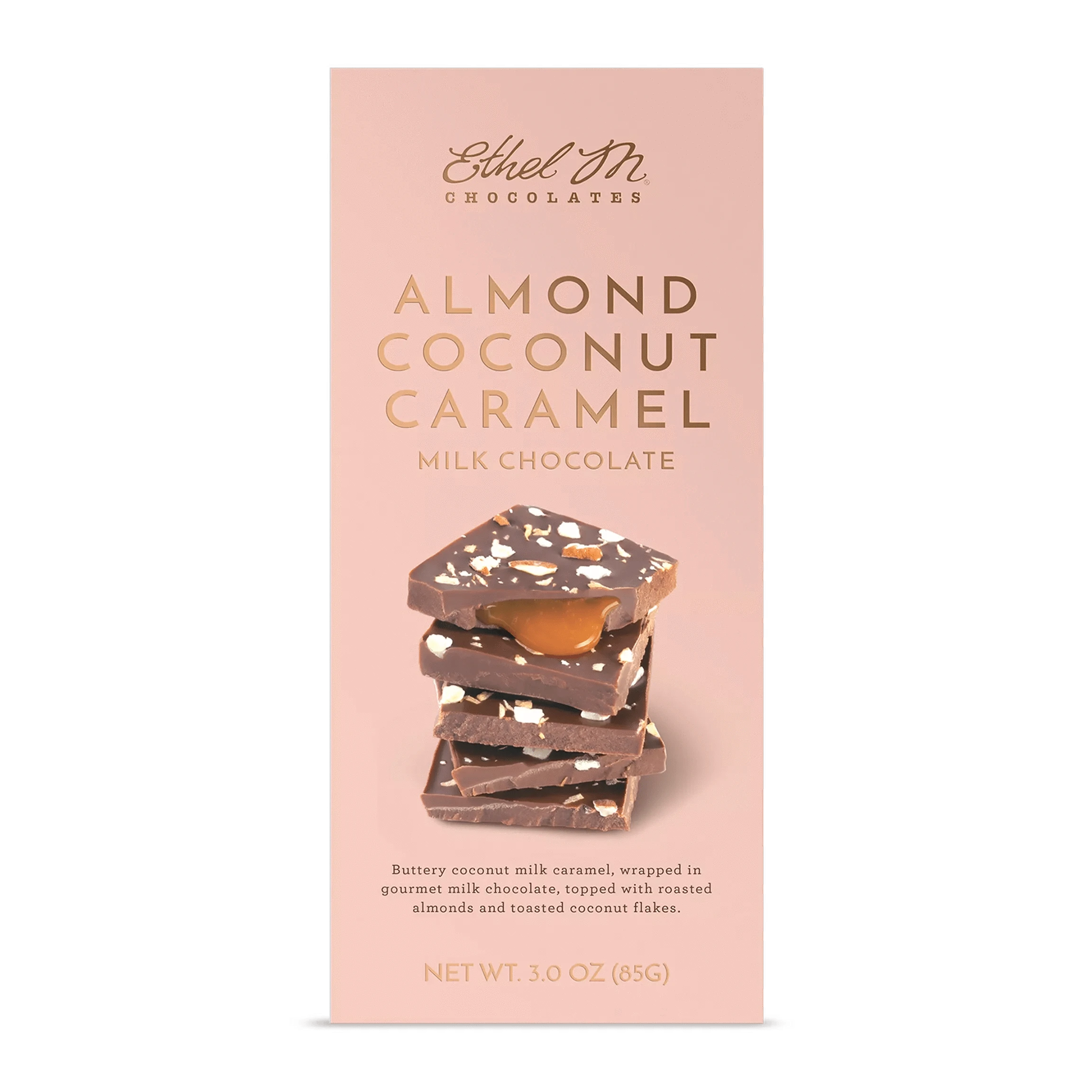 Ethel M. Almond Coconut Caramel Milk Chocolate Tablet Bar
