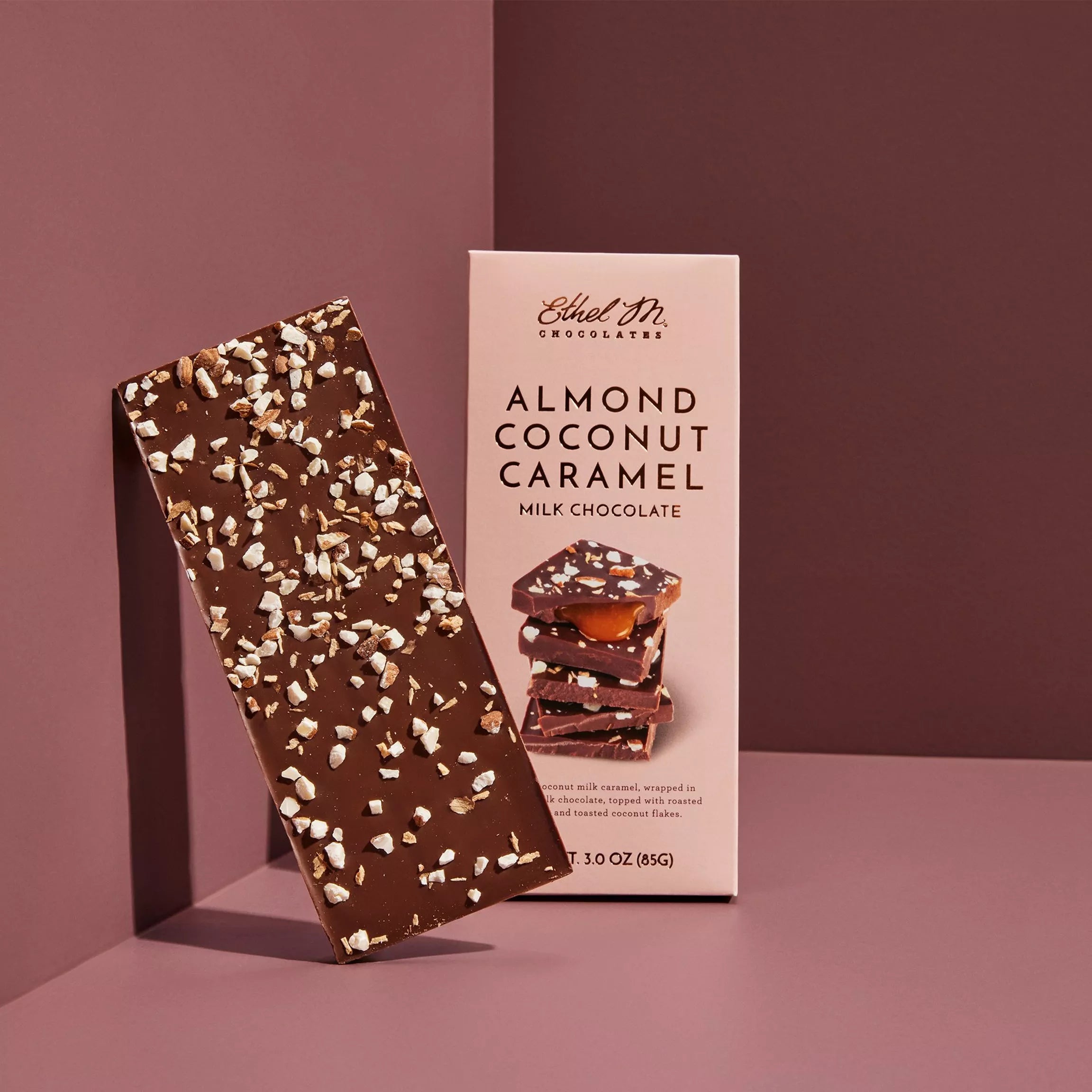 Ethel M. Almond Coconut Caramel Milk Chocolate Tablet Bar