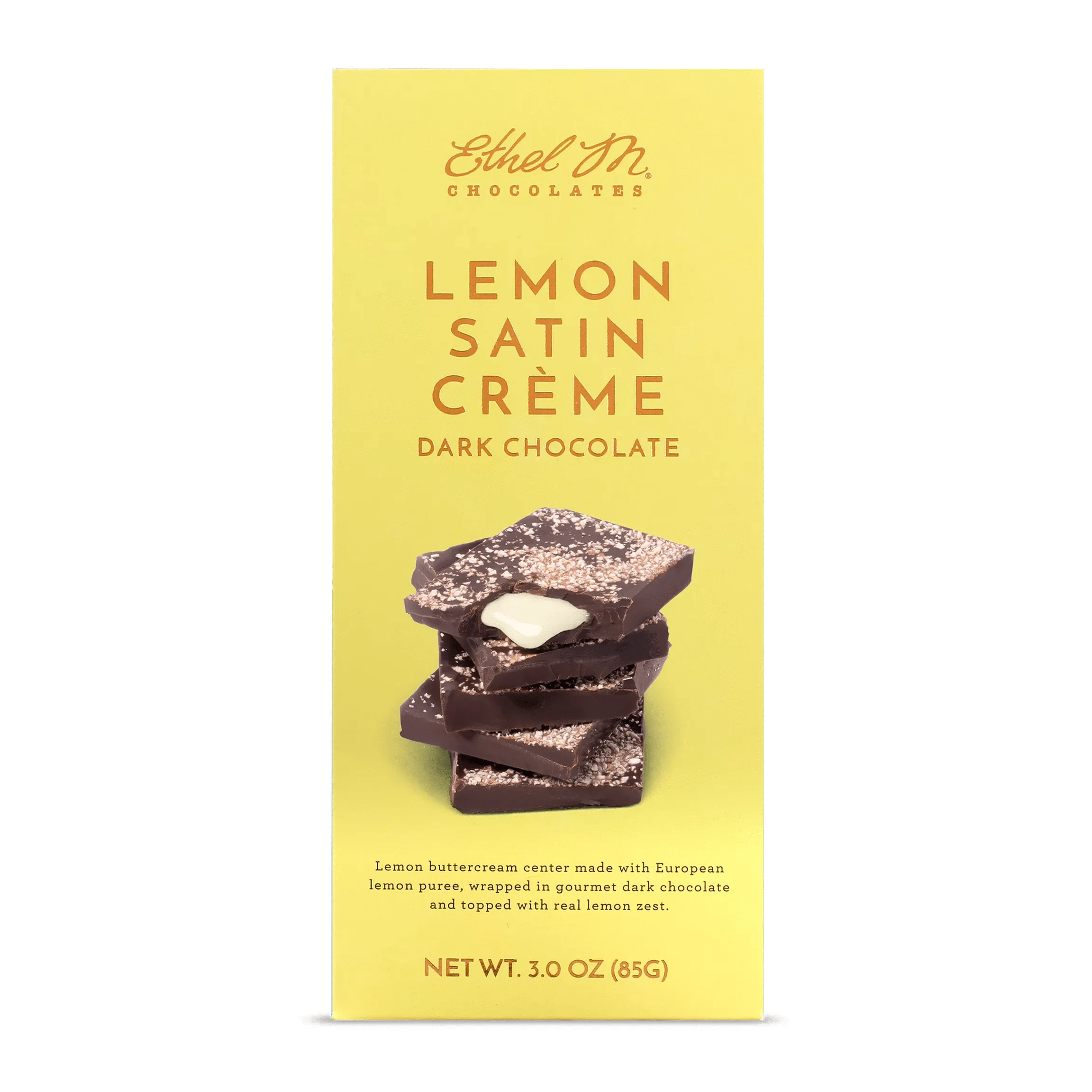 Ethel M. Lemon Satin Crème Dark Chocolate Tablet Bar