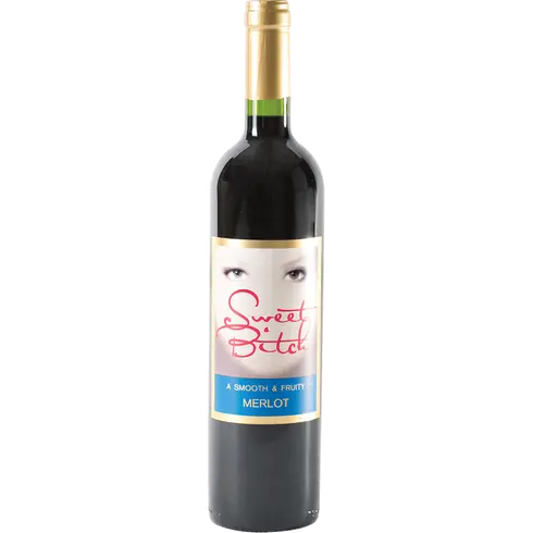 Sweet Bitch Merlot Wine - engraveVine