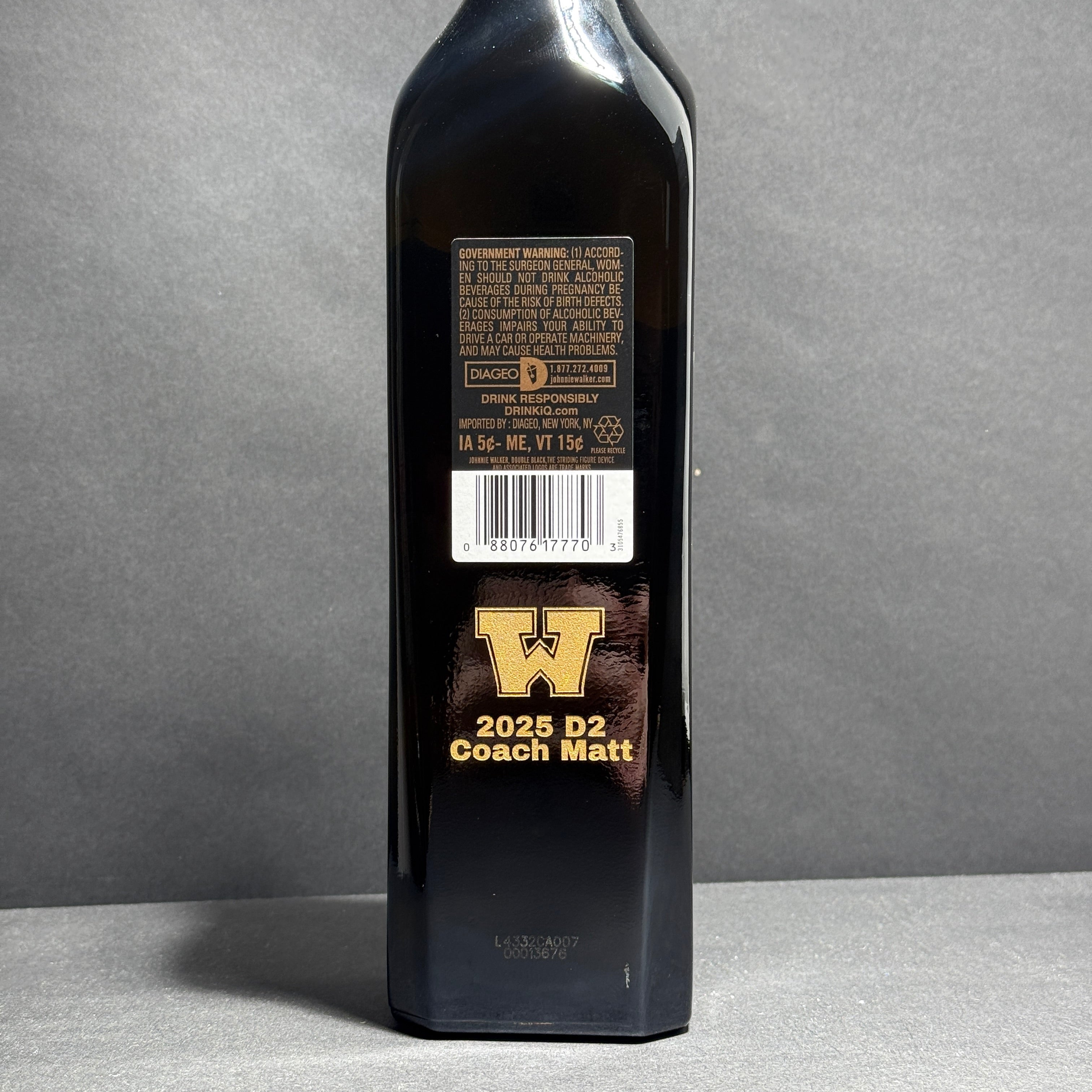 Engraved Johnnie Walker Double Black - engraveVine