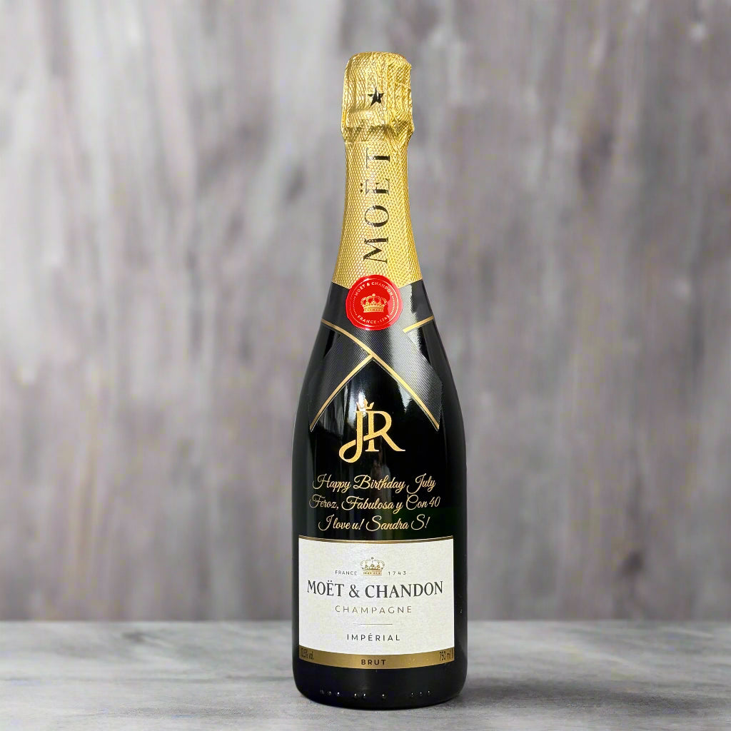 Engraved Moet Brut Champagne - engraveVine