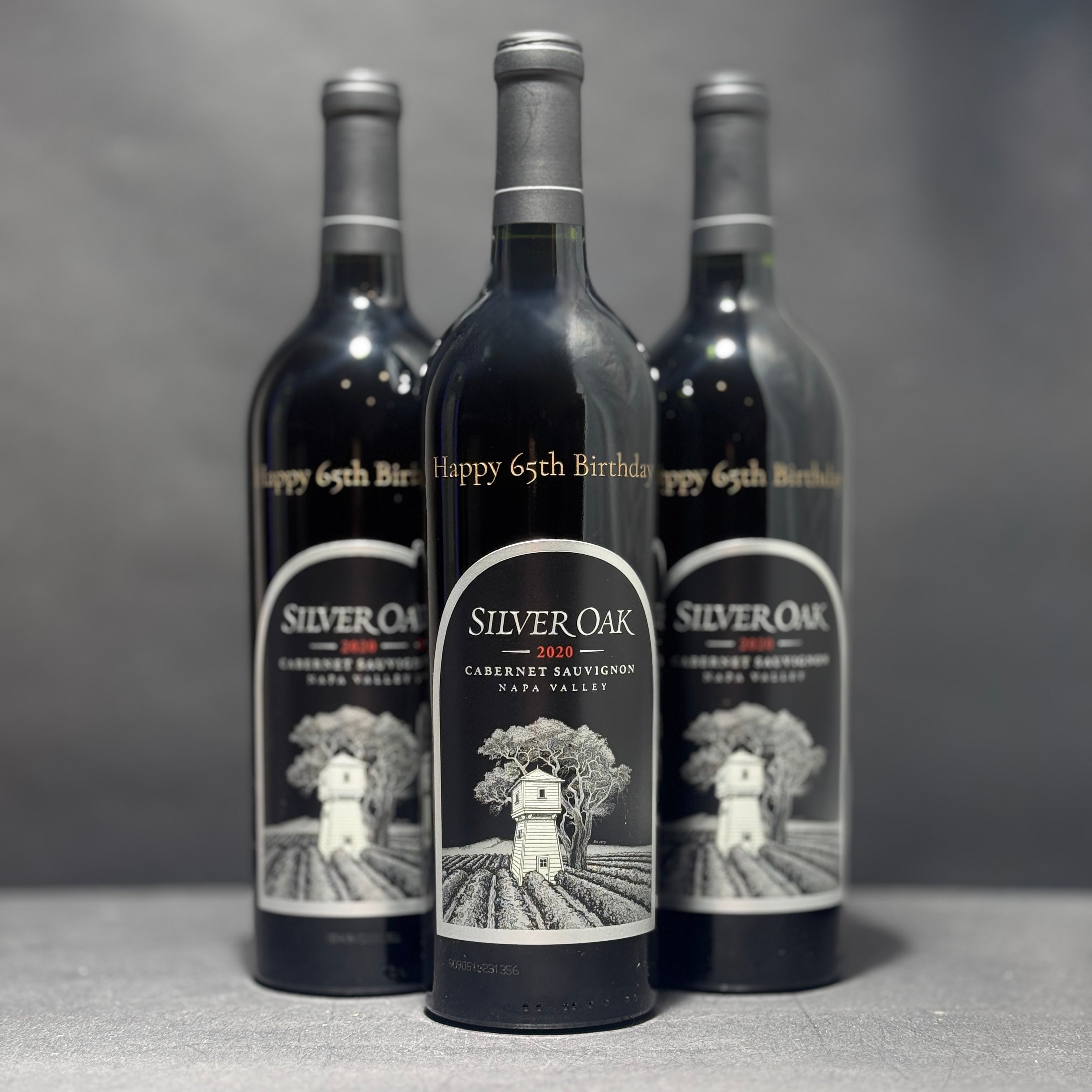 Engraved Silver Oak Cabernet Napa - personalized gift | engraveVine