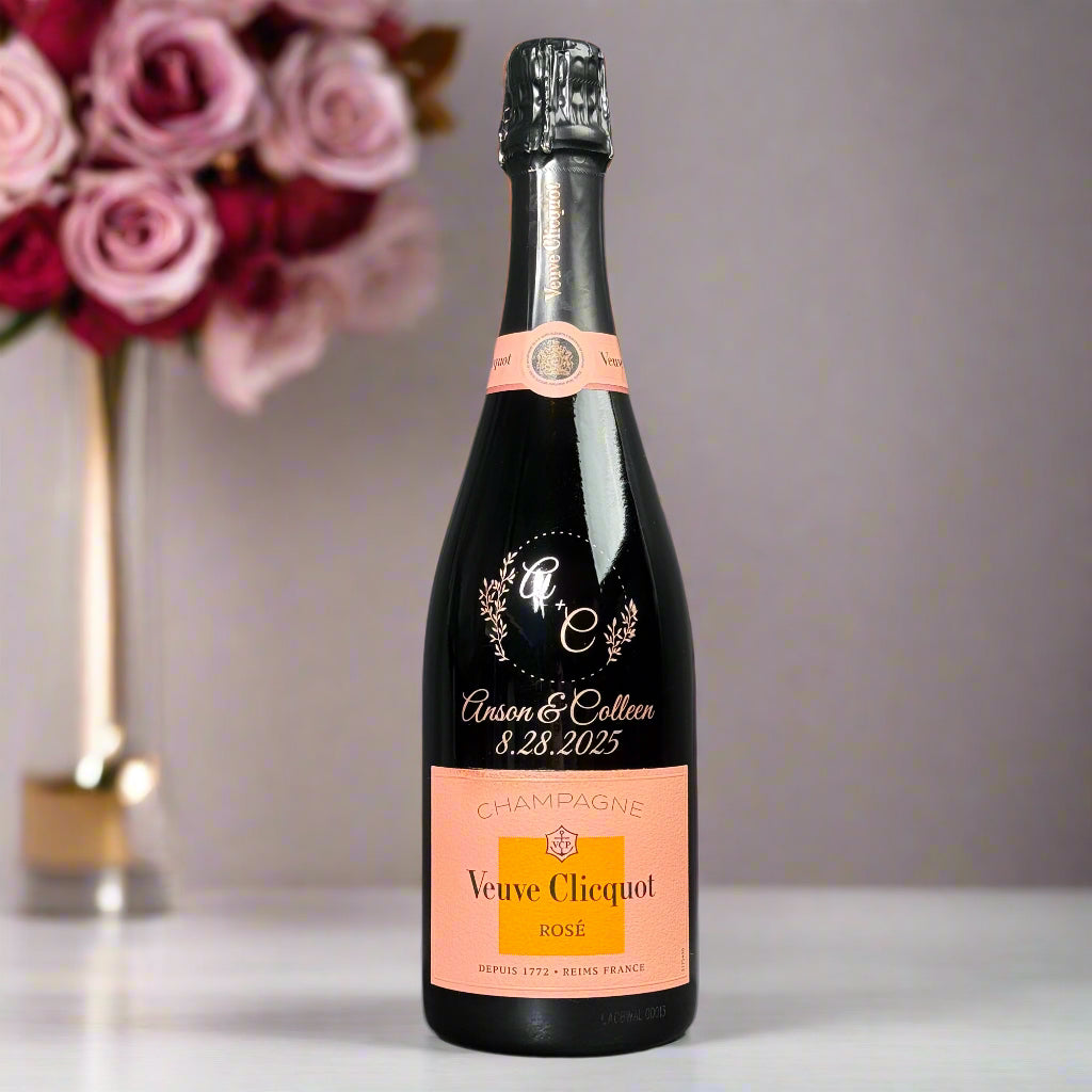 Engraved Veuve Clicquot Rose 750ml - engraveVine