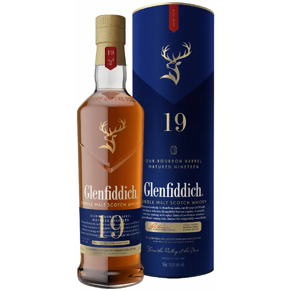 Glenfiddich 19 Year Old Bourbon Barrel Single Malt Scotch Whisky