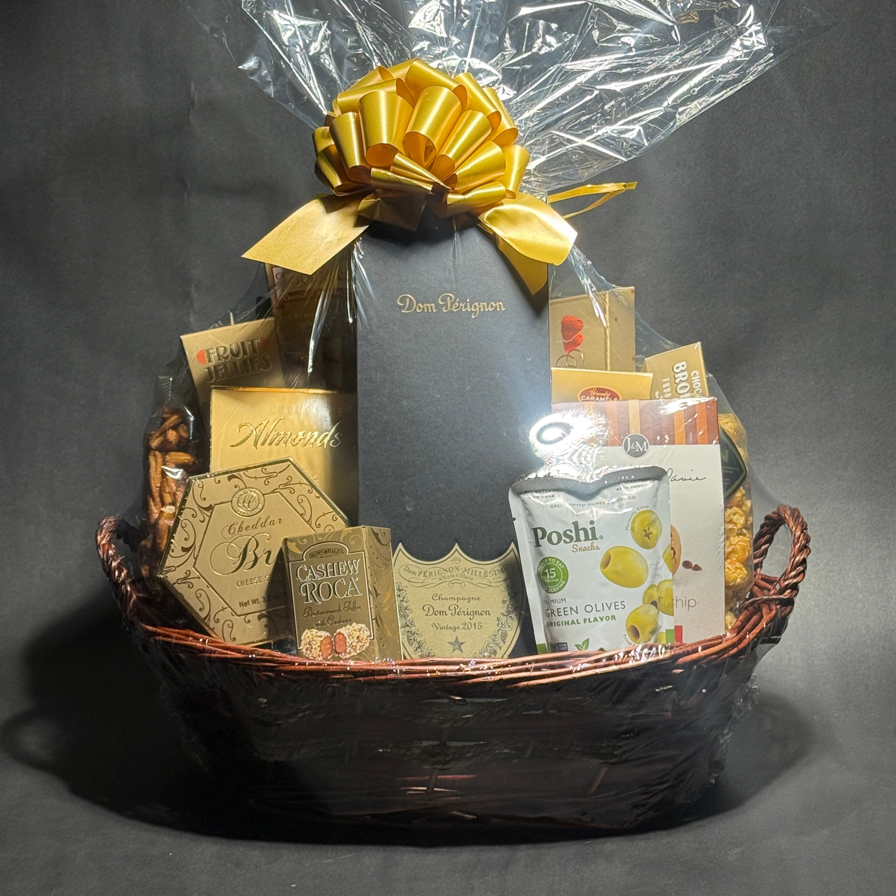 Dom Pérignon Rose Gift Basket | Personalized Champagne by engraveVine