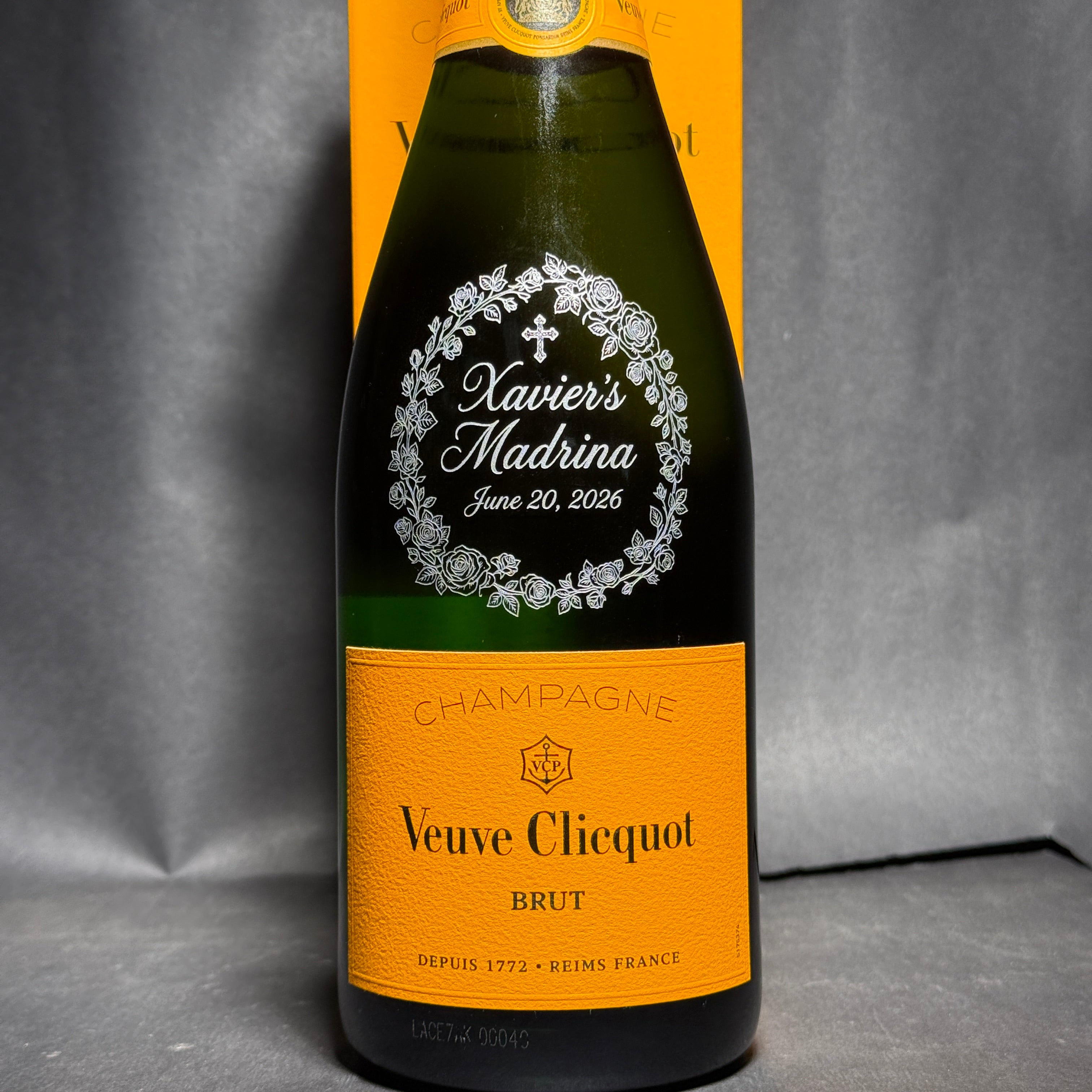 Engraved Veuve Clicquot Yellow Label Brut – Personalized Champagne