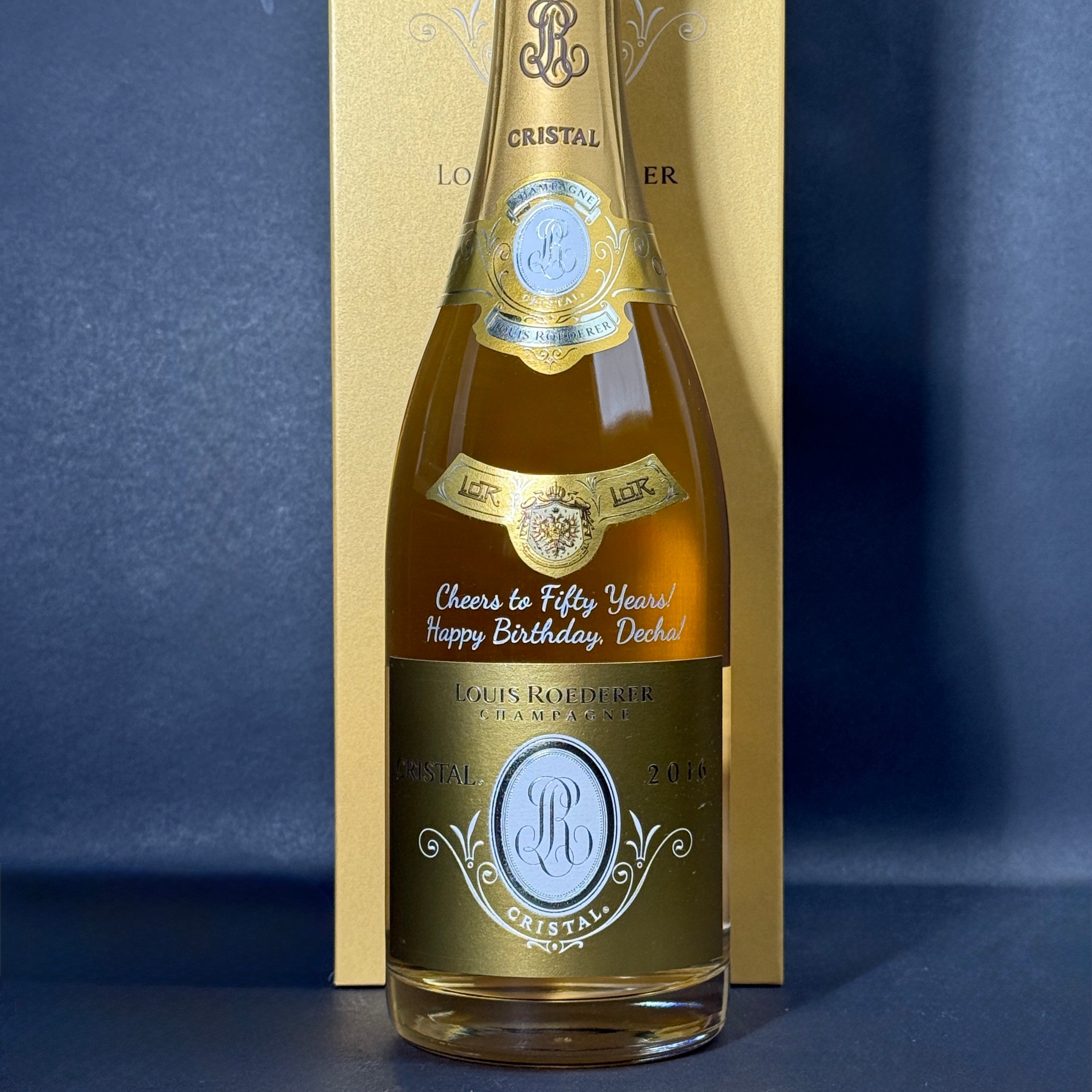 Engraved Louis Roederer Cristal Champagne - engraveVine