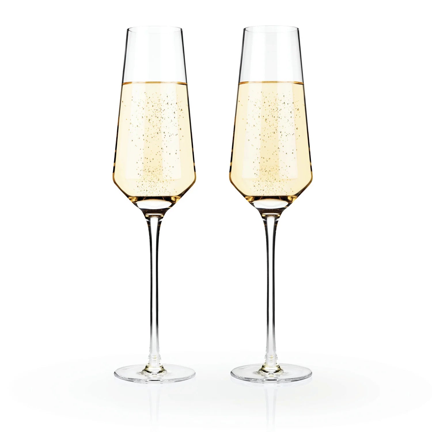 Copas de champán angulares de cristal Raye de Viski®