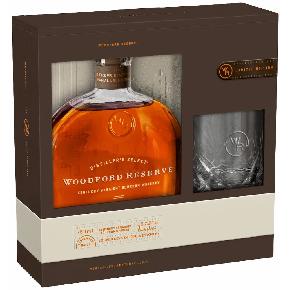 Woodford Reserve Bourbon With Glass Gift
